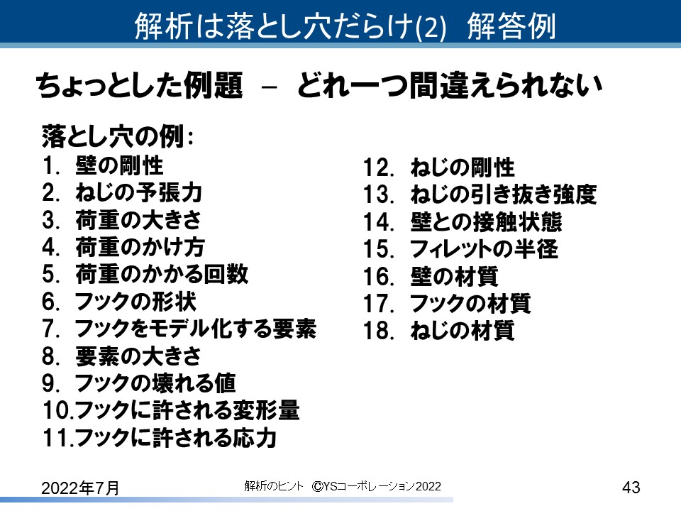 YS�R�[�|���[�V���� FEA�̃q���g